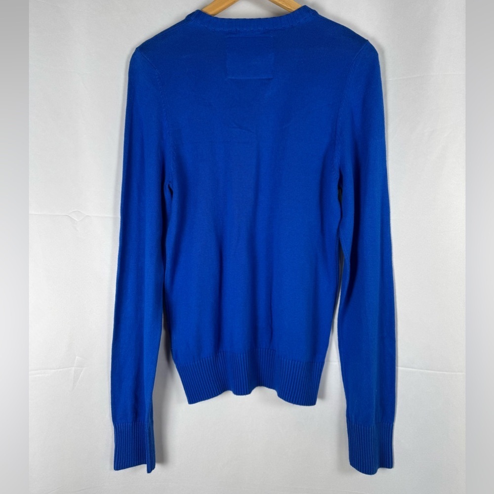 Abercrombie & Fitch Muscle VNeck Sweater Mens Large Cotton Cashmere Blend Preppy - Picture 10 of 14